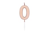 Speelgoed - Globos Cake Candle 4.5cm Metallic Rose Gold no. 0 - 1090