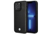 Mobiel - Covers & Cases - BMW Leather Diamond Pattern Case for iPhone 14 Pro - Black - 3666339066543