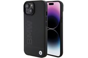 Mobiel - Covers & Cases - BMW Leather Hot Stamp Case for iPhone 15 Plus - Black - 3666339170820