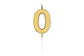 Speelgoed - Globos Cake Candle 4.5cm Metallic Gold no. 0 - 1070