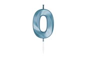 Speelgoed - Globos Cake Candle 6cm Metallic Light Blue no. 0 - 1050