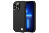 Mobiel - Covers & Cases - BMW Silicone Metal Logo Case for iPhone 14 Pro - Black - 3666339090449