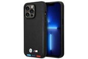 Mobiel - Covers & Cases - BMW BMHMP14L22PTDK iPhone 14 Pro 6.1 "black / black Leather Stamp Tricolor Magsafe - 3666339089320