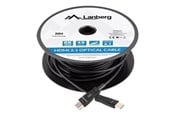 Beelscherm- en tv-kabel - Lanberg HDMI cable with Ethernet - 20 m - CA-HDMI-30FB-0200-BK