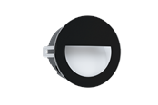 Lampen - EGLO ARACENA BUITEN INBOUW WAND Ø125 2,5W 300LM 4000K IP65 ZWART - 99576