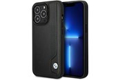 Mobiel - Covers & Cases - BMW BMHCP14L22RBDK iPhone 14 Pro 6.1" black/black hardcase Leather Blue Dots - 3666339066420