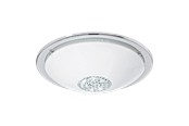 Lampen - EGLO GIOLINA PLAFOND CHROOM/WIT/KRISTAL - 93778