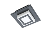 Lampen - EGLO MASIANO 1 WAND/PLAFOND 340LM ZWART/SATIJN - 99361