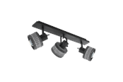 Lampen - EGLO TURROCK SPOTRAIL 3XE27 ZWART - 43446