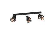Lampen - EGLO CARTON 7 SPOTRAIL 3XE27 ZWART/ANTIEK KOPER - 43717