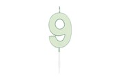 Speelgoed - Globos Cake candle 4.5cm Pastel Mint no. 9 - 1199