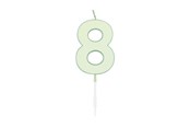 Speelgoed - Globos Cake candle 4.5cm Pastel Mint no. 8 - 1198
