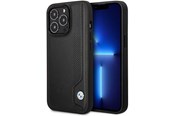 Mobiel - Covers & Cases - BMW BMHCP14X22RBDK iPhone 14 Pro Max 6.7" black/black hardcase Leather Blue Dots - 3666339066437