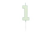Speelgoed - Globos Cake candle 4.5cm Pastel Mint no. 1 - 1191