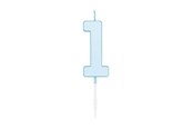 Speelgoed - Globos Cake candle 4.5cm Pastel Blue no. 1 - 1181
