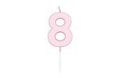 Speelgoed - Globos Cake candle 4.5cm Pastel Pink no. 8 - 1118