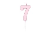 Speelgoed - Globos Cake candle 4.5cm Pastel Pink no. 7 - 1117