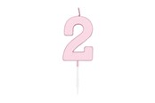 Speelgoed - Globos Cake candle 4.5cm Pastel Pink no. 2 - 1112