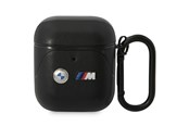 Mobiel - Overige accessoires - BMW BMA222PVTK AirPods 1/2 cover black/black Leather Curved Line - 3666339089535