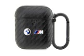 Mobiel - Overige accessoires - BMW BMA2WMPUCA2 AirPods 1/2 cover black/black Carbon Double Metal Logo - 3666339123826