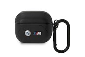Mobiel - Overige accessoires - BMW BMA322PVTK AirPods 3 gen cover black/black Leather Curved Line - 3666339089559