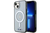 Mobiel - Covers & Cases - BMW BMHMP14SHCRS iPhone 14 6.1" case transparent hardcase Silver Ring MagSafe - 3666339122348