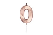 Speelgoed - Globos Cake Candle 6cm Metallic Rose Gold no. 0 - 1030