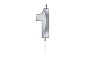 Speelgoed - Globos Cake Candle 6cm Metallic Silver no.1 - 1021