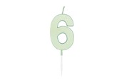 Speelgoed - Globos Cake candle 4.5cm Pastel Mint no. 6 - 1196