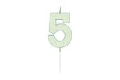 Speelgoed - Globos Cake candle 4.5cm Pastel Mint no. 5 - 1195