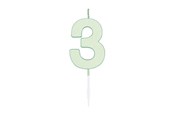 Speelgoed - Globos Cake candle 4.5cm Pastel Mint no. 3 - 1193