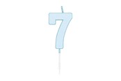 Speelgoed - Globos Cake candle 4.5cm Pastel Blue no. 7 - 1187