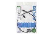 Netwerk - kabel - Deltaco patch cable - 0.5 m - black - Zwart - TP-605S-SLIM
