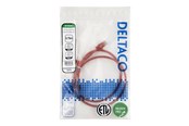 Netwerk - kabel - Deltaco patch cable - 0.75 m - red - Rood - TP-6075R-SLIM