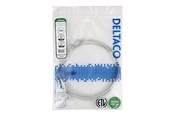 Netwerk - kabel - Deltaco patch cable - 1.5 m - grey - Grijs - TP-6105-SLIM