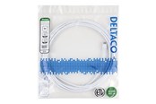 Netwerk - kabel - Deltaco patch cable - 5 m - white - Wit - TP-65W-SLIM