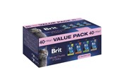 Katten - Brit Premium by Nature Value pack Sterilised Box - wet cat food - 40x100g - 8595602585878