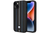 Mobiel - Covers & Cases - BMW BMHCP14S22RVSK iPhone 14 6.1" black/black hardcase Leather Stamp Blue Lines - 3666339066321