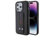 Mobiel - Covers & Cases - BMW Grip Stand Smooth & Carbon case for iPhone 15 Pro - black - 3666339204464