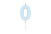 Speelgoed - Globos Cake candle 4.5cm Pastel Blue no. 0 - 1180