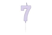 Speelgoed - Globos Cake candle 4.5cm Pastel Lilac no. 7 - 1217