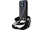Mobiel - Covers & Cases - BMW M Edition Carbon Tricolor Lines & Strap case for iPhone 15 Pro Max - black - 3666339235680