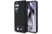 Mobiel - Covers & Cases - BMW Leather Tricolor Stripe MagSafe Case for Samsung Galaxy S25 - Black - 3666339448790