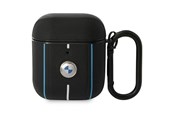 Mobiel - Overige accessoires - BMW Leather Color Lines Case for AirPods 1 / 2 - Black - 3666339089504
