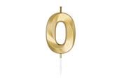 Speelgoed - Globos Cake Candle 6cm Metallic Gold no. 0 - 1010