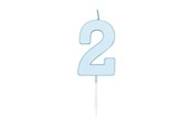 Speelgoed - Globos Cake candle 4.5cm Pastel Blue no. 2 - 1182