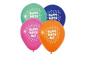 Speelgoed - Globos 12 Inch Happy Birthday Balloons - 8 pcs. - 7176