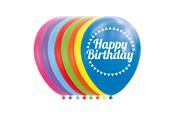 Speelgoed - Globos Balloons Happy Birthday Mix Colors 30cm 8 pcs. - 1129001
