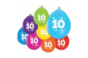Speelgoed - Globos Balloons 2-sided Printed Number 10 8 pcs. - 512010