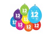 Speelgoed - Globos Balloons 2-sided Printed Number 12 8 pcs. - 512012
